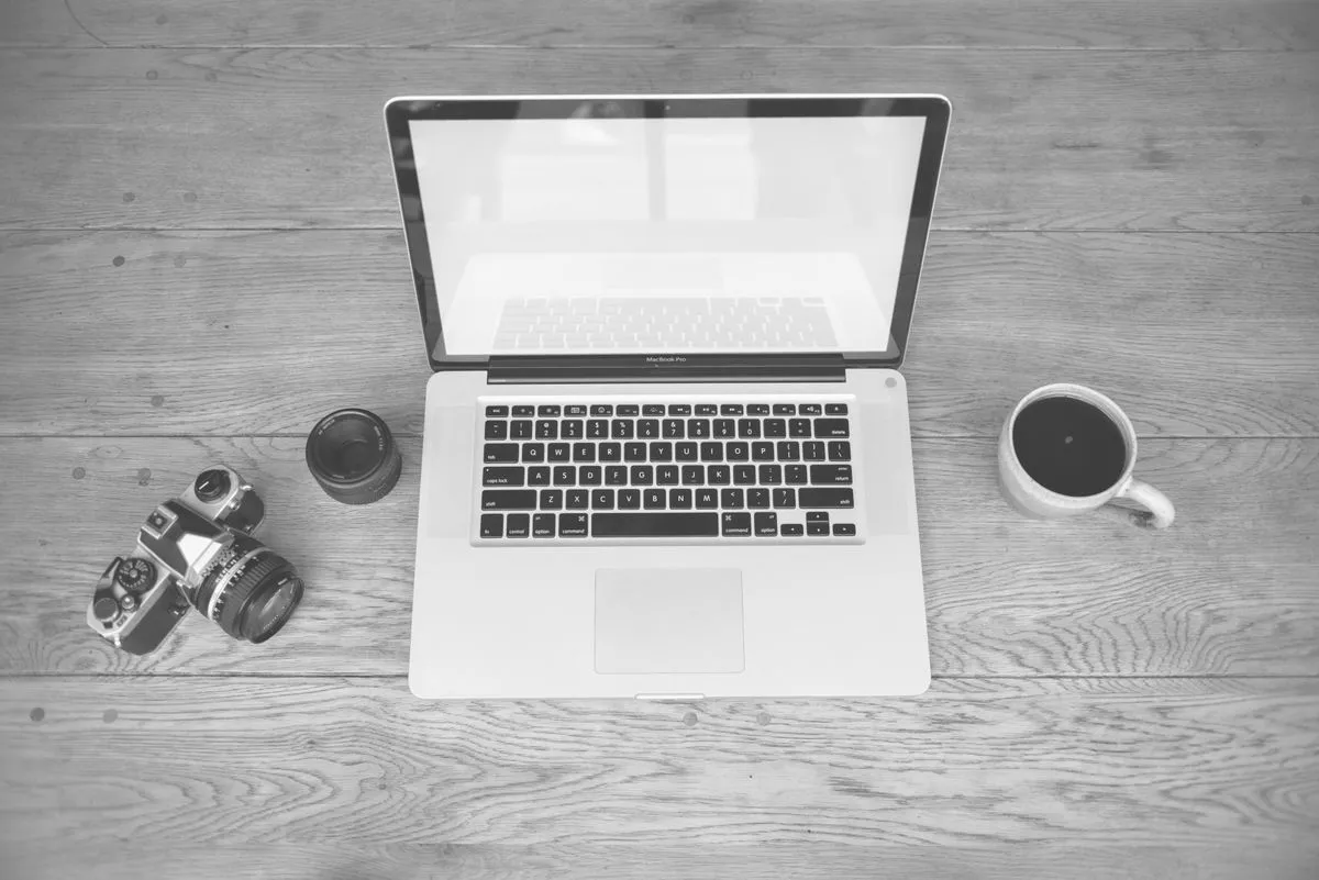 laptop desk coffee