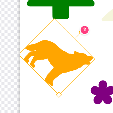 The wolf being rotated with Shift held, tilted at a neat 45 degree angle.